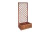 Picture of [FLOOR MODEL CLEARANCE]BISTRO Outdoor Acacia Wood Flower Pot with Trellis (Large) (80x38x180)