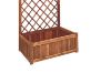 Picture of [FLOOR MODEL CLEARANCE]BISTRO Outdoor Acacia Wood Flower Pot with Trellis (Large) (80x38x180)