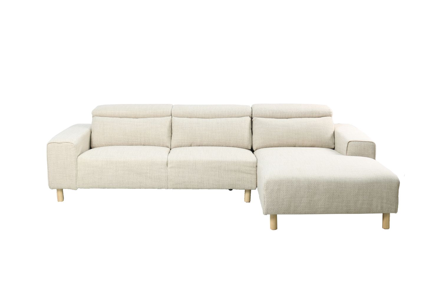 LOGAN Sectional Fabric Sofa (Beige Colour)