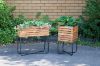 Picture of BISTRO Outdoor Square Wooden Pot/Planter with Steel Legs (32x32x60)