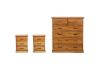 Picture of COTTAGE HILL Solid Pine 3PC/4PC Bedroom Combo in Queen Size (Antique Oak Colour)