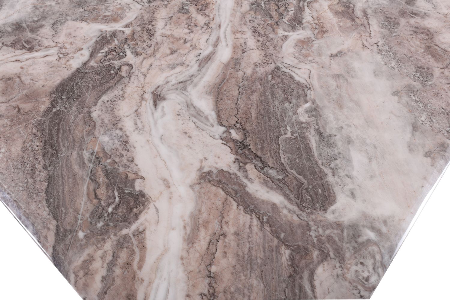 OMEGA 180 Marble Top Dining Table with Round Steel Legs