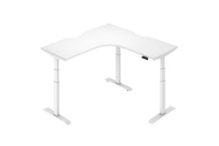 Picture of UP1 L-SHAPE Adjustable Height Desk (White Top White Base) - 605-1245mm (150 Top)