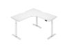 Picture of UP1 L-SHAPE Adjustable Height Desk (White Top White Base) - 605-1245mm (160 Top)