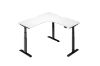 Picture of UP1 L-SHAPE Adjustable Height Desk (White Top Black Base) - 695-1185mm (160 Top)