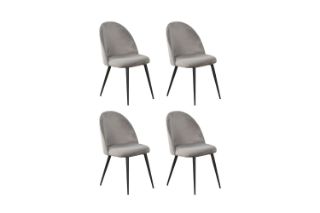 Picture of HAMBURGER Dining Chair (Grey) -  4 Chairs in 1 Carton