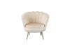 Picture of EVELYN Curved Flared Accent Velvet Chair (Beige)