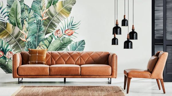 Picture of SARDINIA 3.5 & 1 Seat Sofa in 100% Top Vintage leather