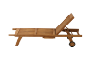 Picture of BALI Outdoor Solid Teak Sun Lounger with Slide Out Tray