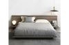Picture of YORU Japanese Bed Base Set with Headboard (Dark Grey) - 2PC Set (Super King)