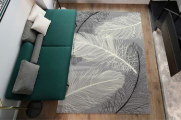 Picture of MONOCHROME FEATHERS Rug (160cmx230cm)