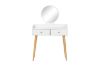 Picture of ALICE 80 Dressing Table with Round Mirror (White)