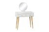 Picture of ALICE 80 Dressing Table with Round Mirror (White)