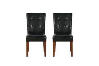 Picture of SOMMERFORD Tufted PU Leather Dining Chair (Black) - Set of 2