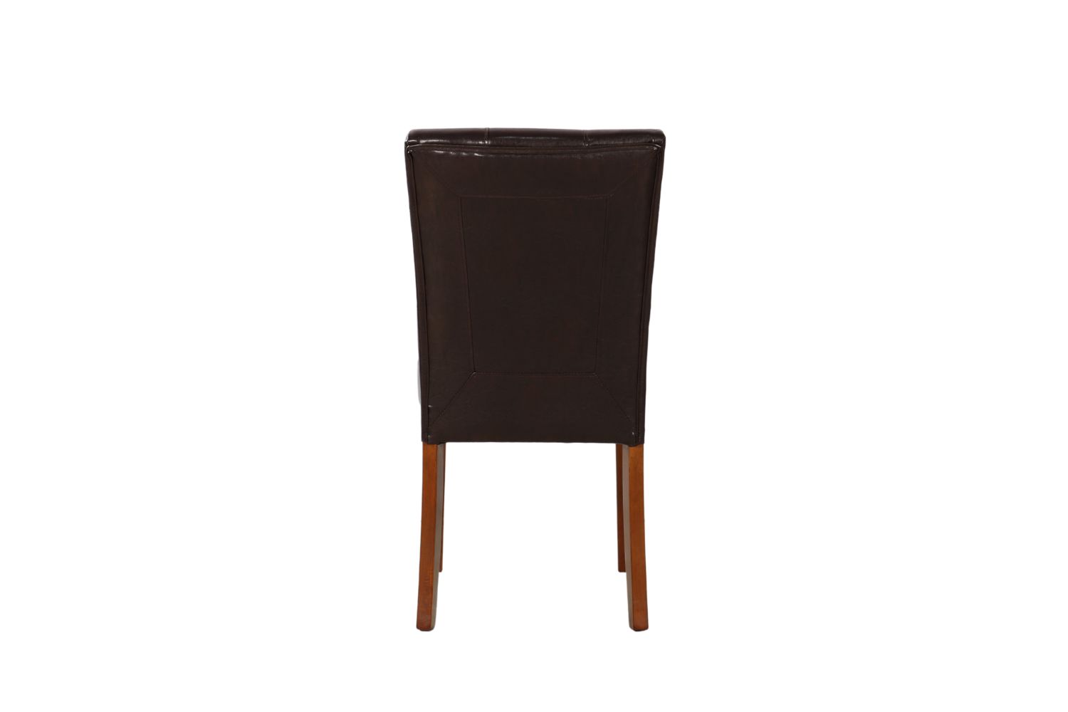 SOMMERFORD Tufted PU Leather Dining Chair (Dark Brown)