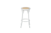 Picture of MAUI Solid Beech Rattan Seat Bar Stool (White)