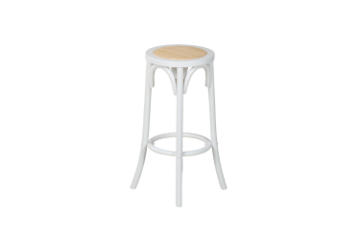 Picture of MAUI Solid Beech Rattan Seat Bar Stool (White)