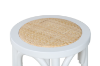 Picture of MAUI Solid Beech Rattan Seat Bar Stool (White)