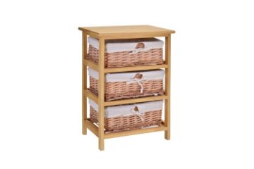 Picture of SIENA 3 Drawers Cabinet (Wicker Basket)