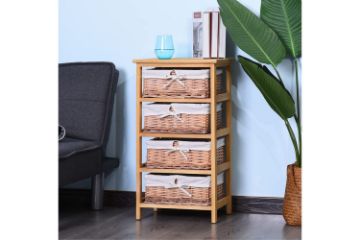 Picture of SIENA 4 Drawers Cabinet (Wicker Basket)
