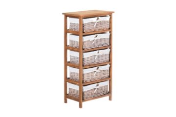 Picture of SIENA 5 Drawers Cabinet (Wicker Basket)