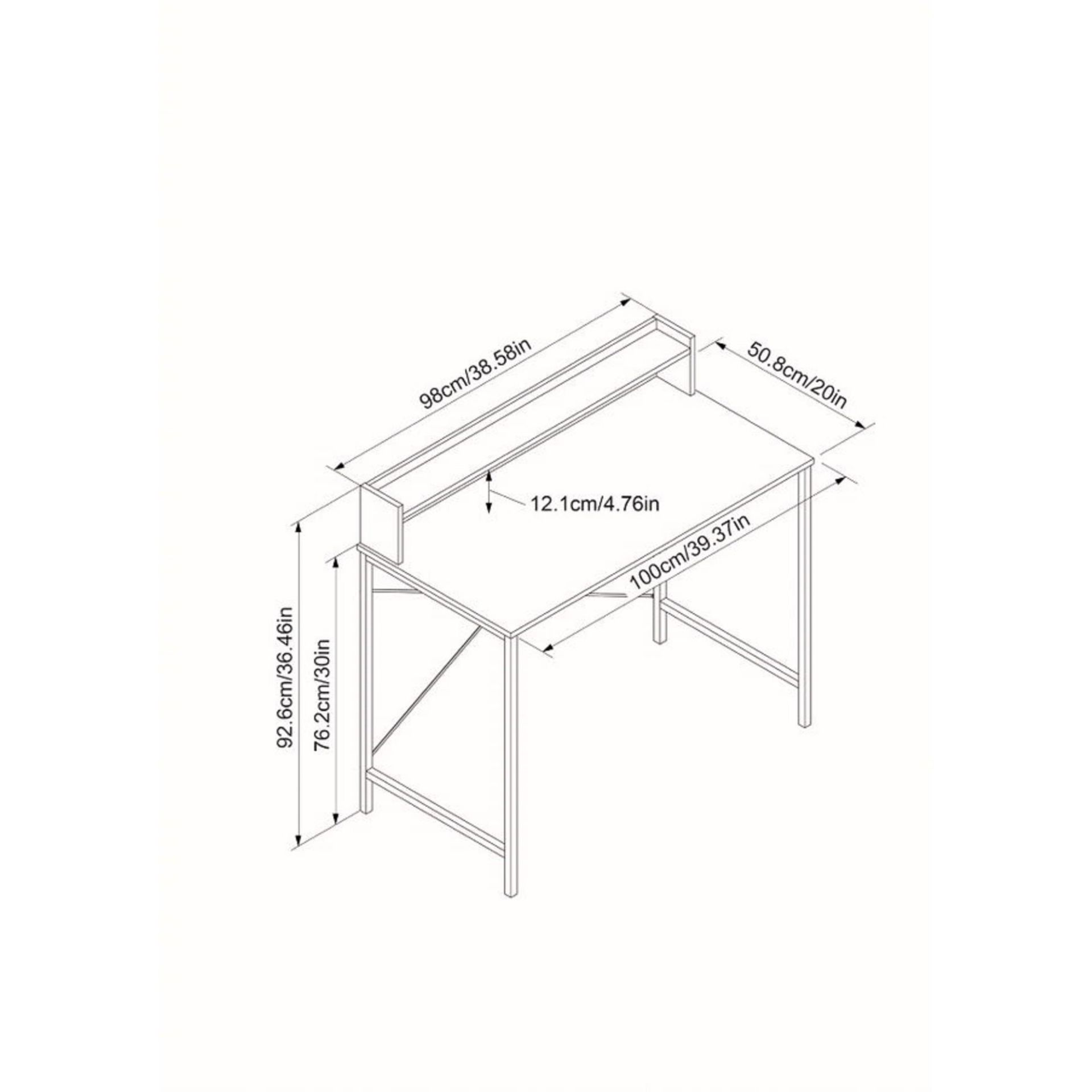 HUDSON Computer Desk with Hutch
