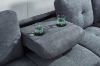 Picture of NEBULA Sectional Sofa with Storage Ottoman & Drop-Down Console (Dark Grey) - Facing Right