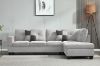 Picture of NEBULA Sectional Sofa with Storage Ottoman & Drop-Down Console (Light Grey) - Facing Right