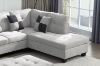 Picture of NEBULA Sectional Sofa with Storage Ottoman & Drop-Down Console (Light Grey) - Facing Right