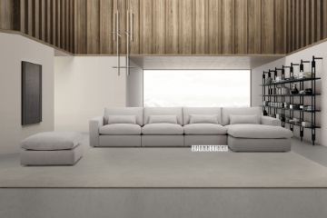 Picture of SIGNATURE Modular Sofa - 5PC - 1 Right Facing Chaise + 2 Armless Chair + 1 Left Facing Arm + 1 Ottoman