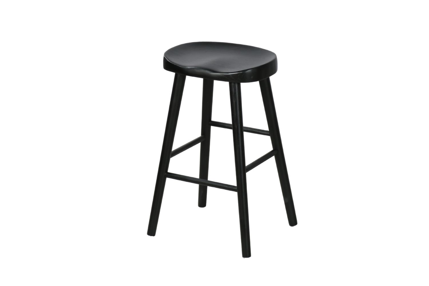 WINSOME Solid Wood Bar Stool (Black)