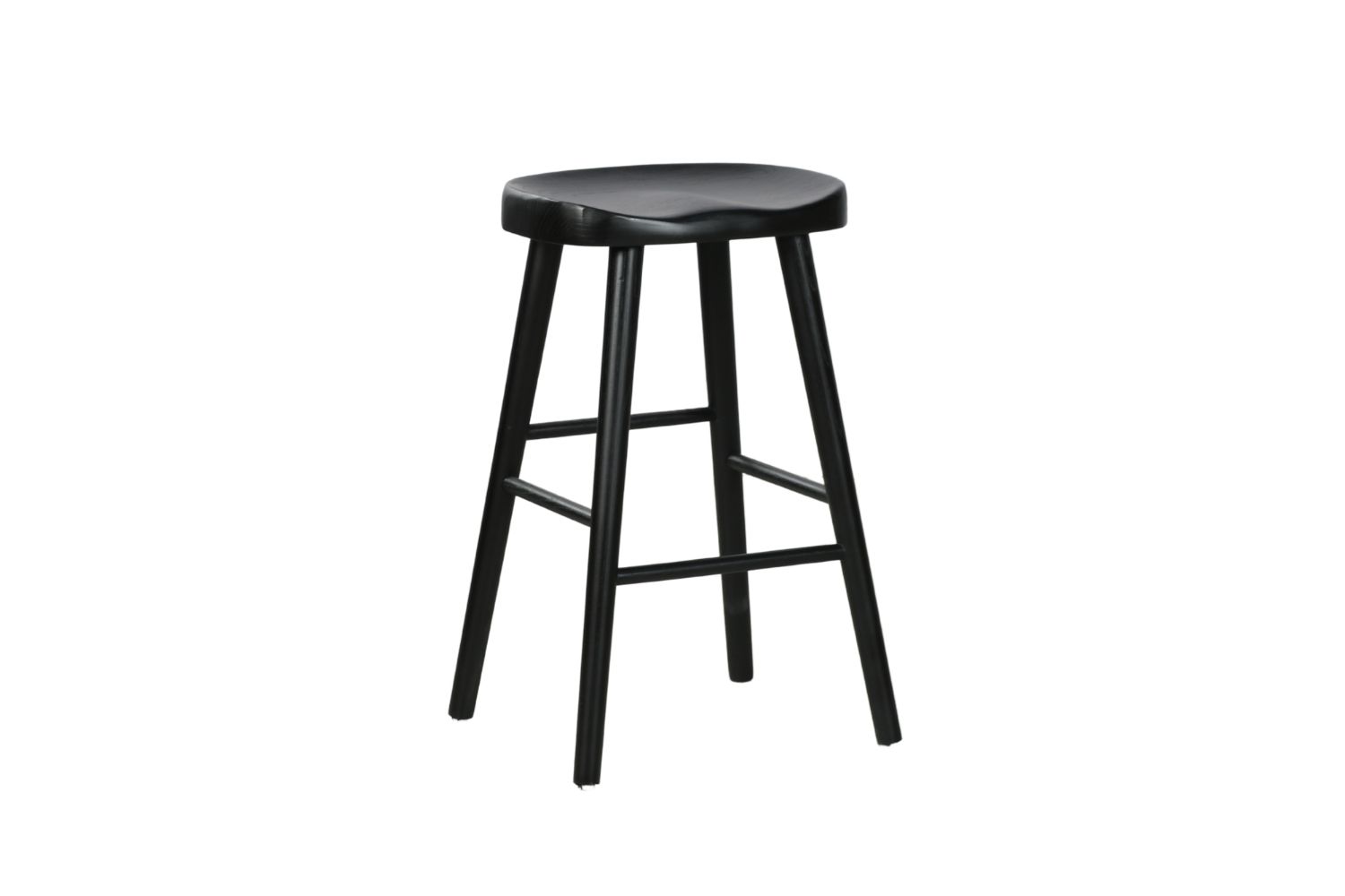 WINSOME Solid Wood Bar Stool (Black)