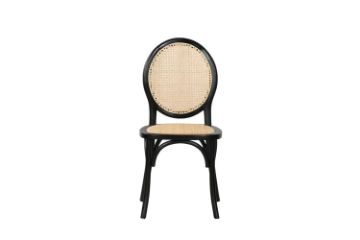 Picture of DORSEY Dining Chair with Rattan Seat (Black)