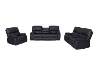 Picture of BOSTON 3+2+1 Reclining Sofa (Black) - 3RRC+2RRC+1R Set