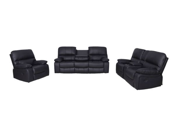 Picture of BOSTON 3+2+1 Reclining Sofa (Black) - 3RRC+2RRC+1R Set