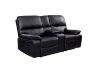 Picture of BOSTON Reclining Sofa (Black) - 3 Seater with 2 Recliners + Drop Down Console (3RRC+2RRC)