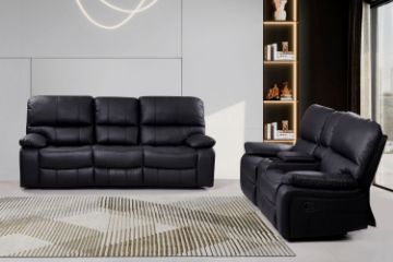 Picture of BOSTON Reclining Sofa Range (Black)