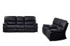 Picture of BOSTON Reclining Sofa (Black) - 3 Seater with 2 Recliners + Drop Down Console (3RRC+2RRC)