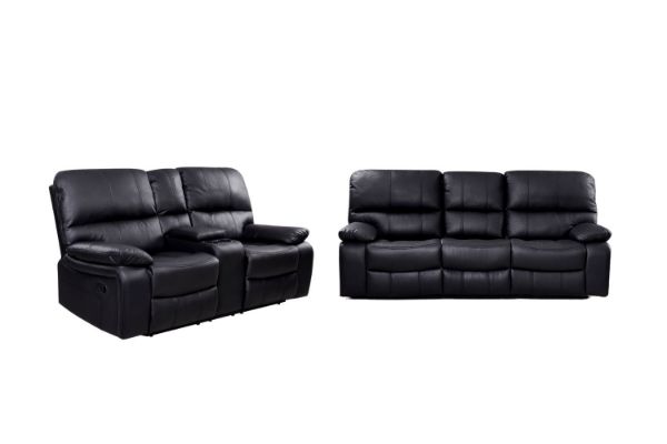 Picture of BOSTON 3+2+1 Reclining Sofa (Black) - 3RRC+2RRC Set