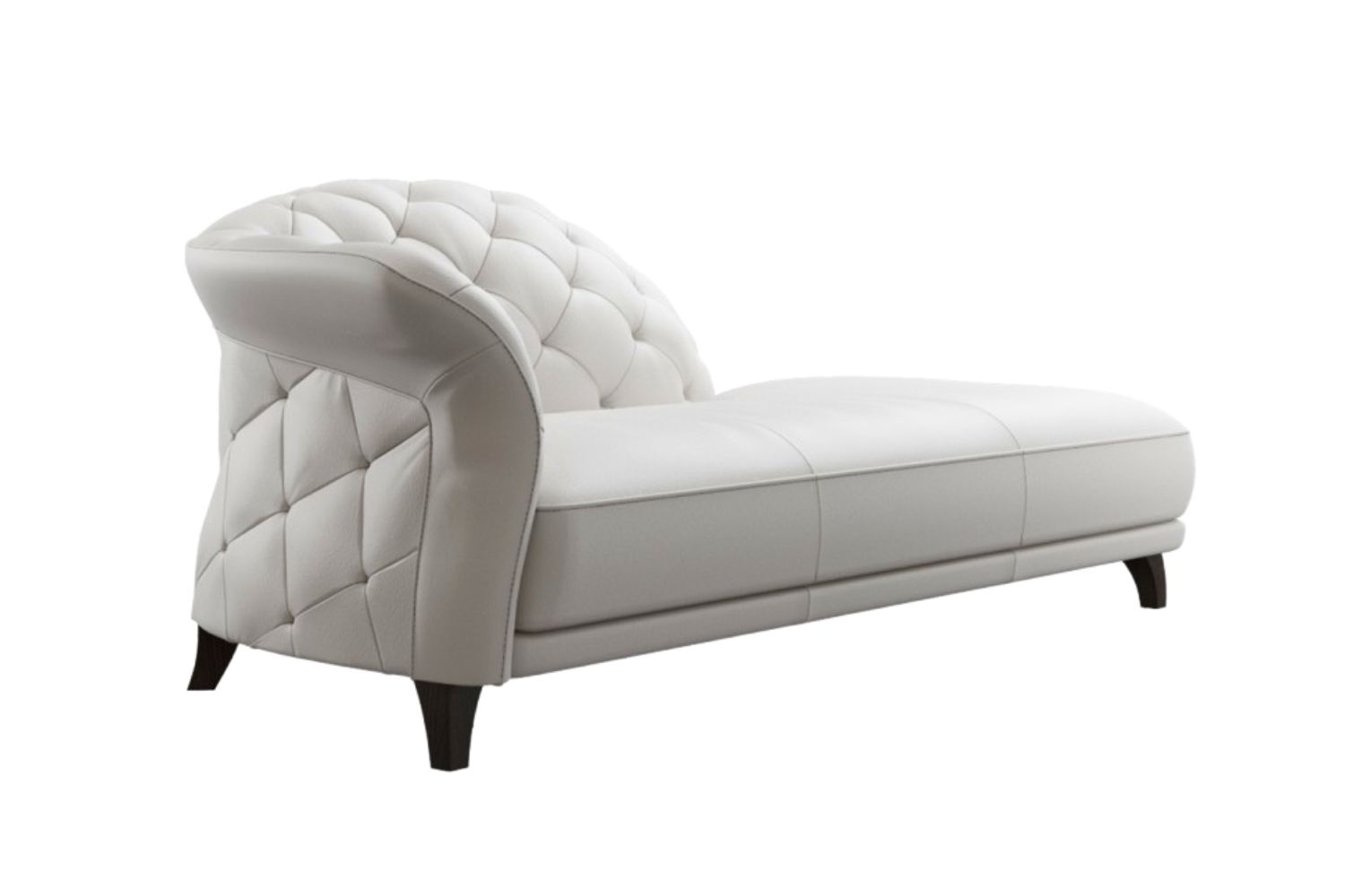 TORONTO Genuine Leather Button Tufted Daybed/Chaise Longue