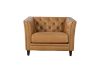 Picture of VICTOR Tuxedo Style Full Genuine Leather Sofa (Brown) - 1 Seater (Armchair)