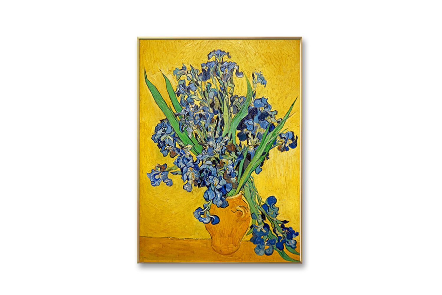 STILL LIFE WITH IRISES By Vincent Van Gogh - Golden Framed Canvas Print ...