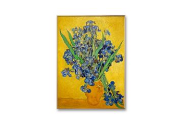 Picture of STILL LIFE WITH IRISES By Vincent Van Gogh - Golden Framed Canvas Print Wall Art (80cmx60cm)