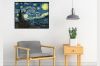 Picture of STARRY NIGHT By Vincent Van Gogh - Black Framed Canvas Print Wall Art (90cmx70cm)
