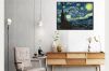 Picture of STARRY NIGHT By Vincent Van Gogh - Black Framed Canvas Print Wall Art (90cmx70cm)