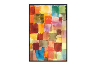 Picture of UNTITLED 1914 By Paul Klee - Black Framed Canvas Print Wall Art (100cmx80cm)