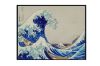 Picture of THE GREAT WAVE OFF KANAGAWA By Hokusai - Black Framed Canvas Print Wall Art (130cmx80cm)