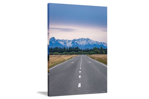Picture of ROAD AT LAKE TEKAPO - Frameless Canvas Print Wall Art (120cmx80cm)