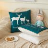 Picture of 2-in-1 Multifunction Throw Pillow & Cotton Blanket/Quilt (Green Deer)