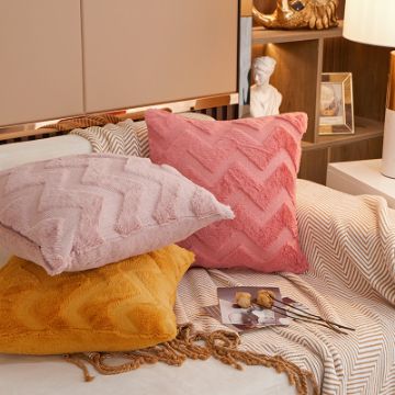 Picture of FLUFFY Embroidery Pillow Cushion with Inner Assorted (45x45cm)